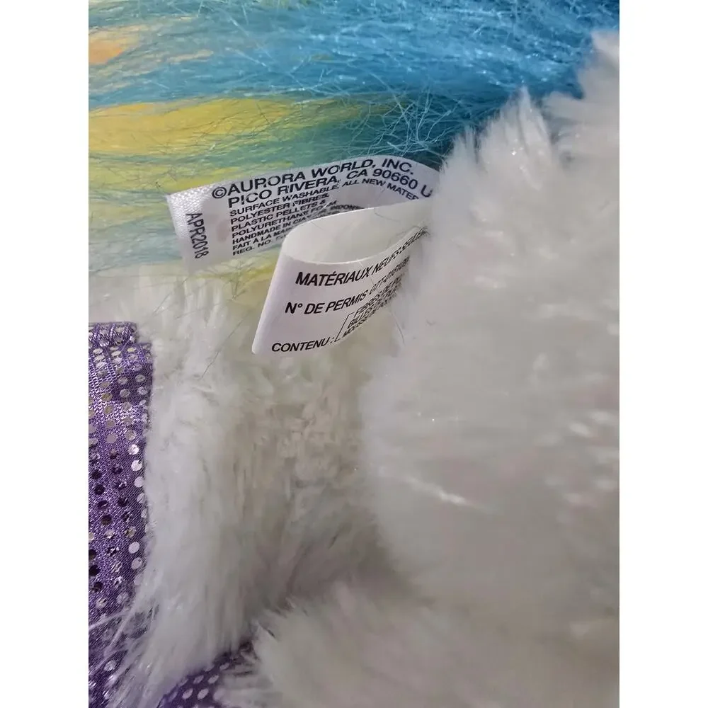 Sparkle Tales Rainbow Unicorn Stuffed Animal Plush Toy Aurora 2019 White - Picture 9 of 9